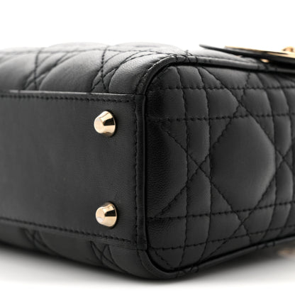 Christian Dior Lambskin Cannage Mini Lady Dior Black 10 of 11