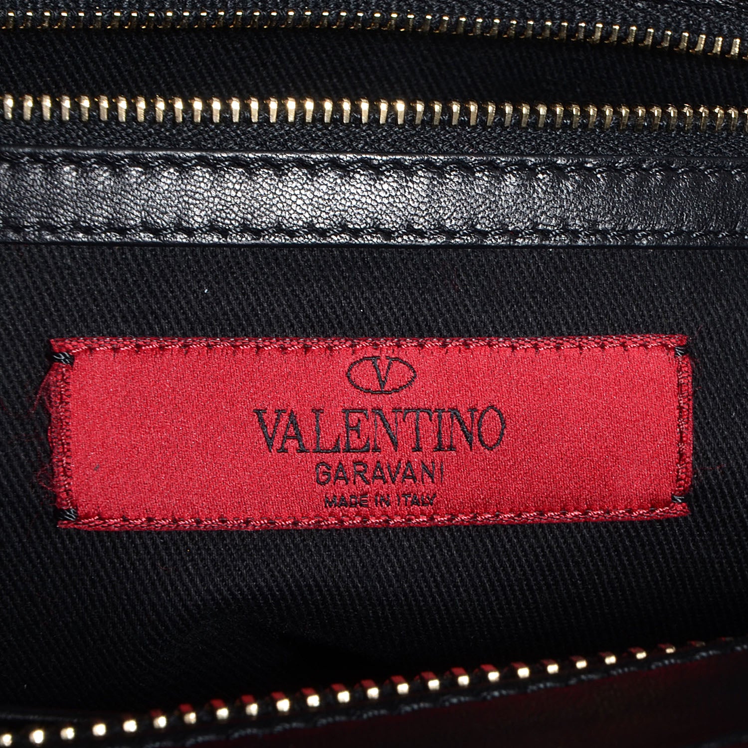 Valentino Garavani Lambskin Crystal B Diamond Tote Black 6 of 9