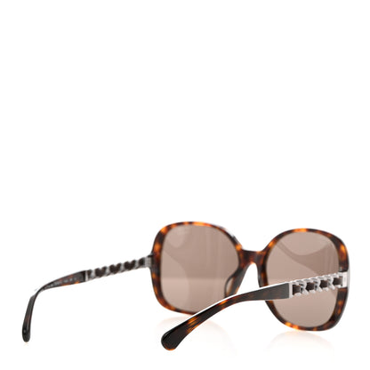 Chanel Acetate Chain Sunglasses 5470-Q-A Dark Havana 4 of 8