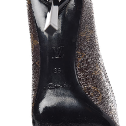Louis Vuitton Monogram Cherie Pumps 38 Black 9 of 10