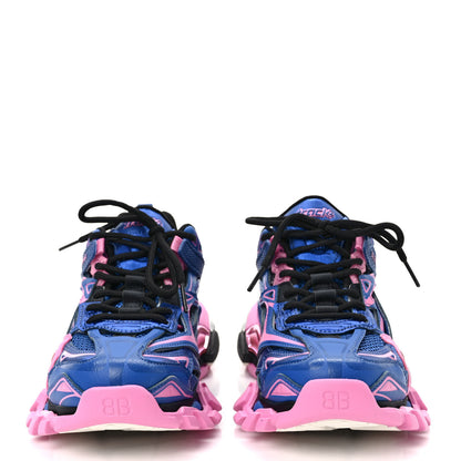 Balenciaga Rubber Mesh Bi-Color Womens Track.2 Open Sneakers 37 Blue Pink 2 of 9