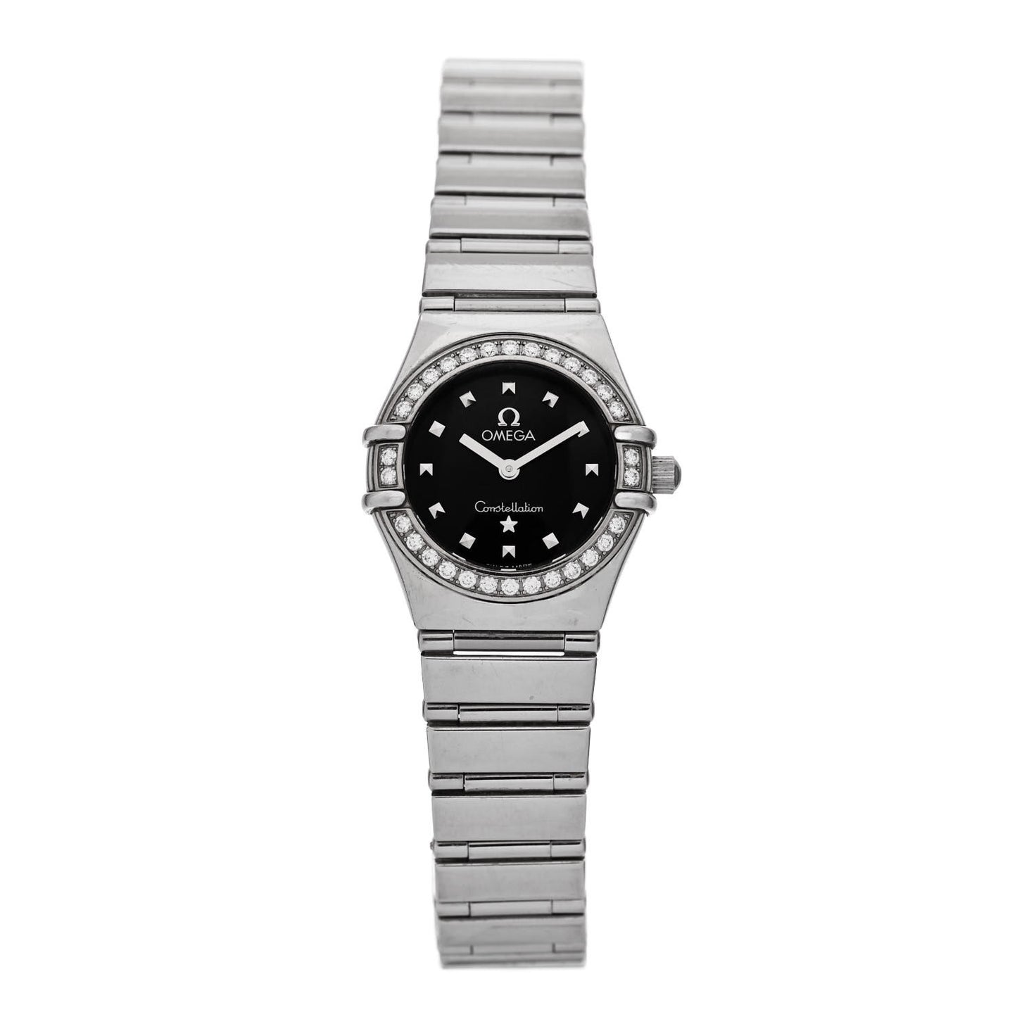 Stainless Steel Diamond Bezel 22mm Constellation My Choice Quartz Watch Black 1465.71.00