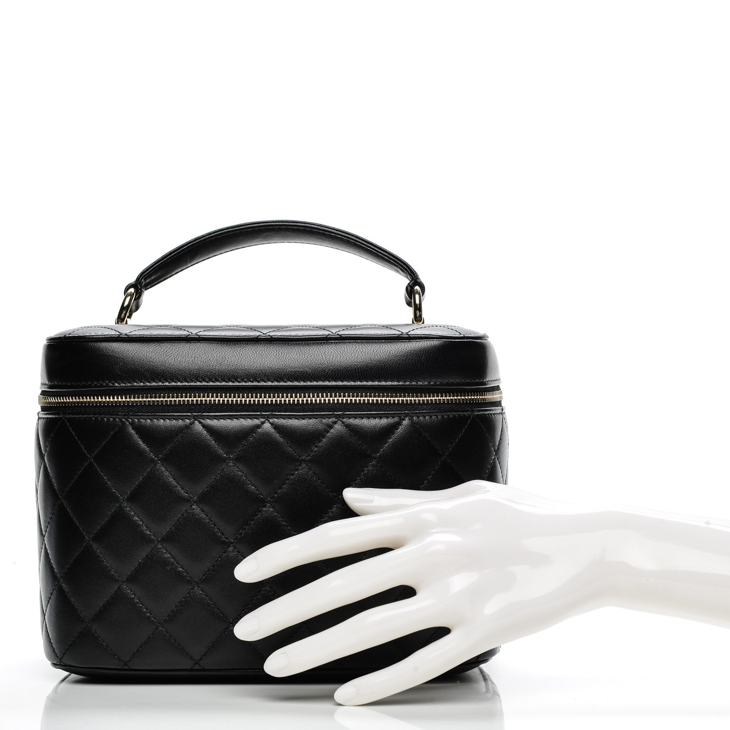 Chanel Lambskin Quilted Trendy CC Vanity Pouch Black 2 of 8