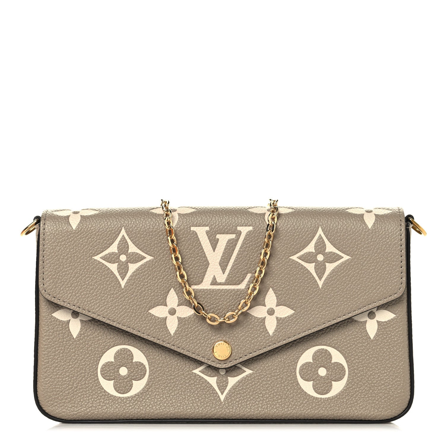 Louis Vuitton Empreinte Monogram Giant Felicie Pochette Tourterelle Creme 1 of 11