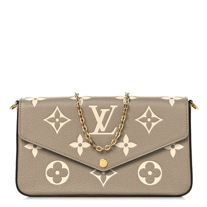 Louis Vuitton Empreinte Monogram Giant Felicie Pochette Tourterelle Creme 1 of 11