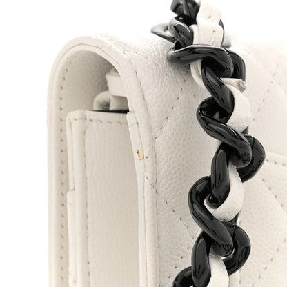 Chanel Caviar Quilted My Everything Wallet On Chain WOC White 11 of 11