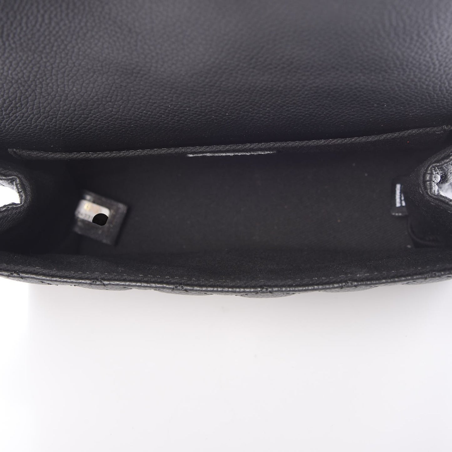 Grained Calfskin Quilted 2.55 Reissue Flap Belt Bag Clutch Black