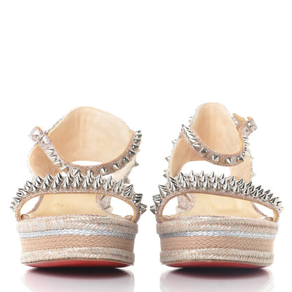 Christian Louboutin Vacchetta Laminato Madmonica 60 Platform Sandals 37 Version Silver 3 of 7