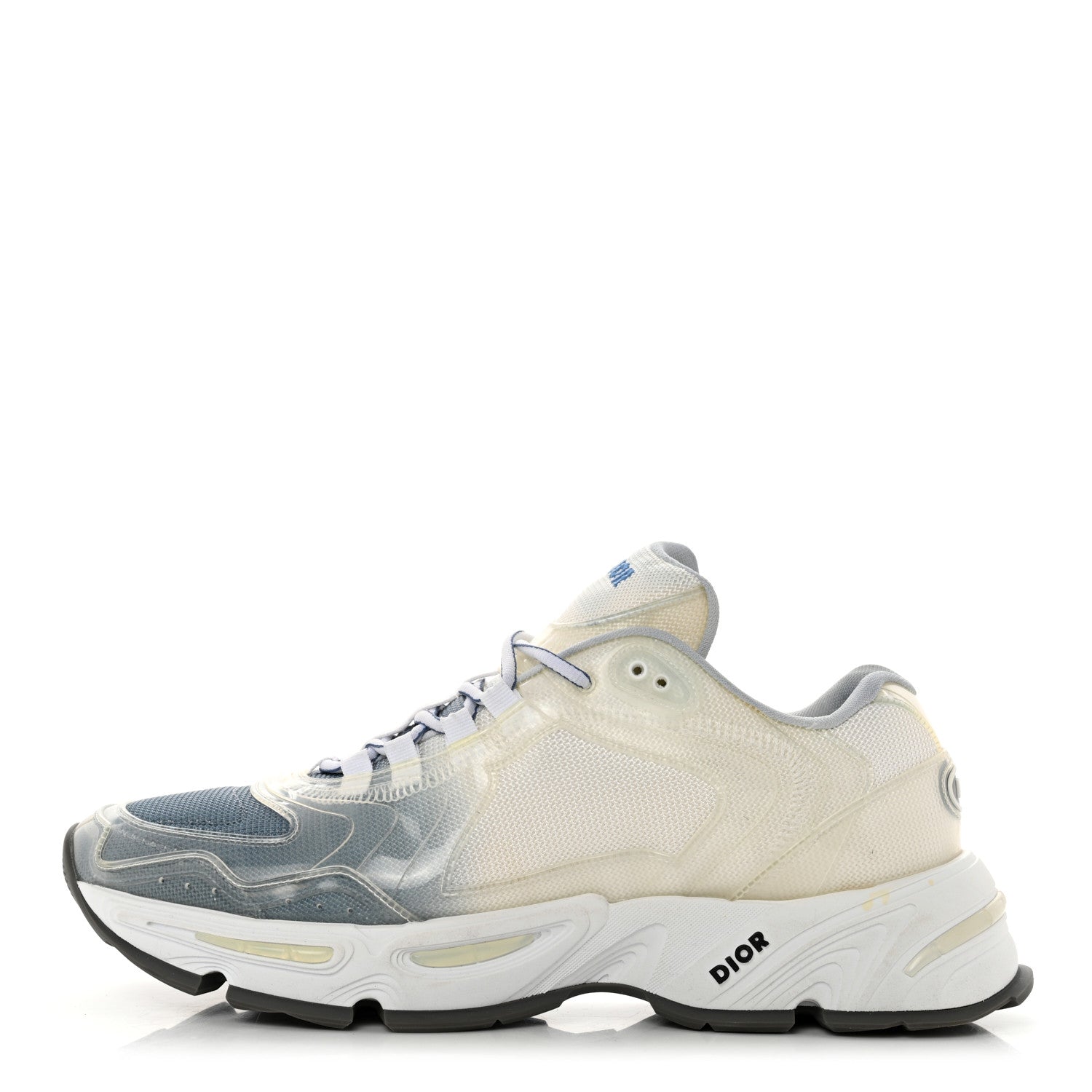 Christian Dior Calfskin Mens CD1 Sneakers 45 Blue White 1 of 9