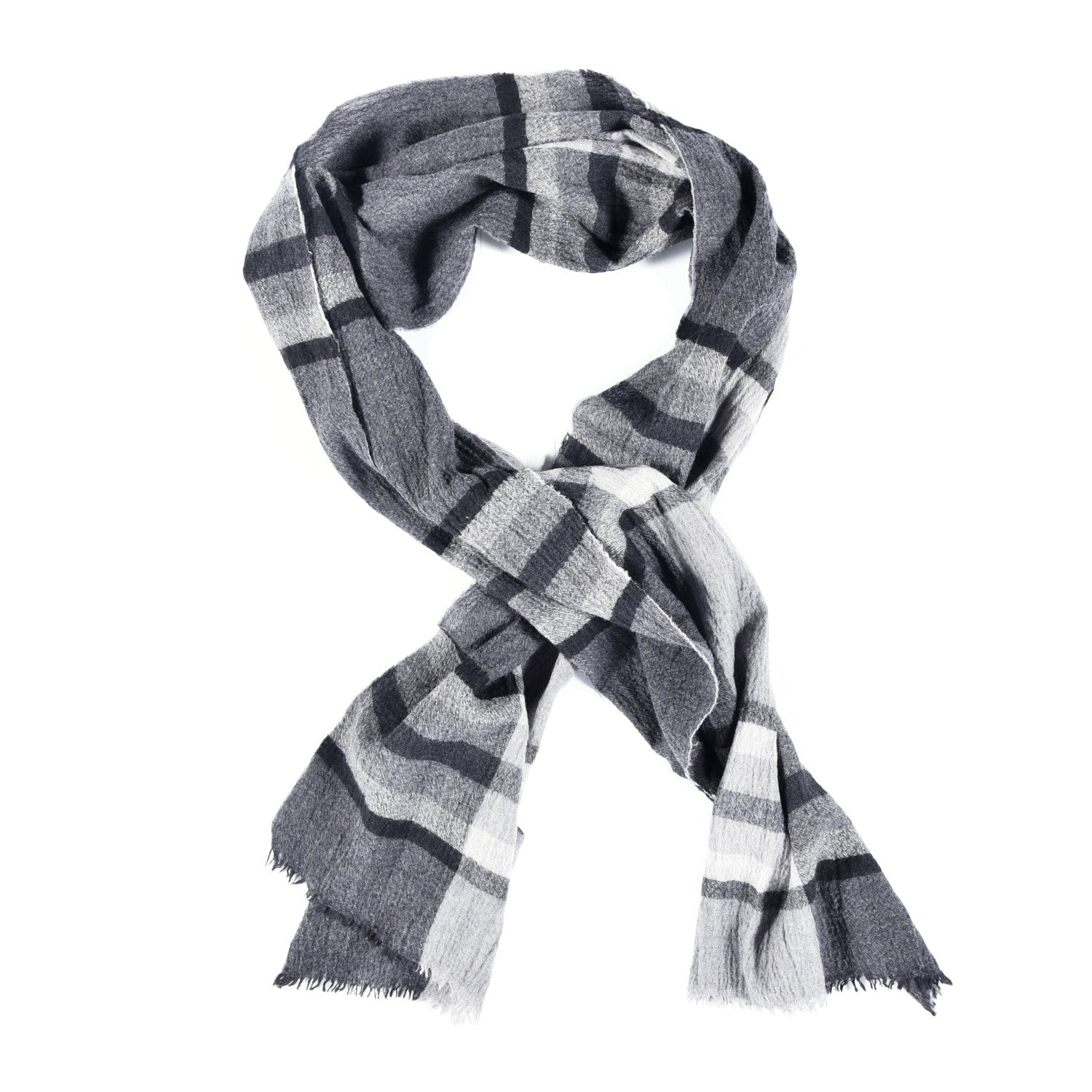 Burberry Wool Check Scarf Grey 1 of 3