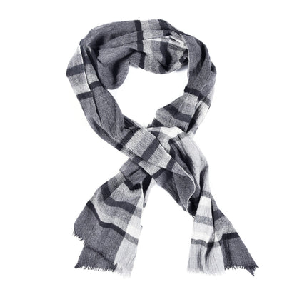 Burberry Wool Check Scarf Grey 1 of 3