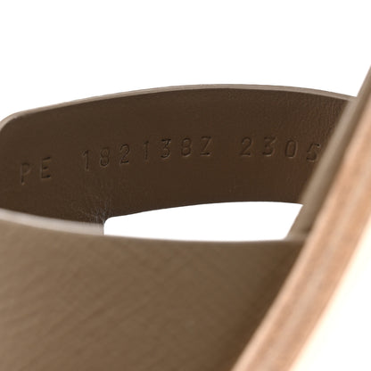 Hermes Epsom Santorini Sandals 37 Etoupe 7 of 9