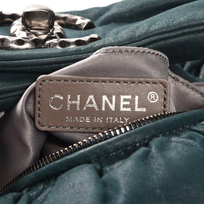 Chanel Iridescent Calfskin Midnight Stones Clutch Dark Green 6 of 9
