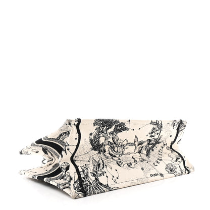 Christian Dior Canvas Zodiac Toile De Jouy Embroidered Medium Book Tote Latte 4 of 13