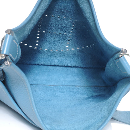 Hermes Taurillon Clemence Evelyne III PM Blue Jean 5 of 8