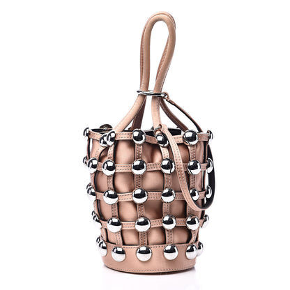 Alexander Wang Satin Embellished Mini Roxy Bucket Bag Nude 3 of 9