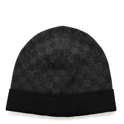 Louis Vuitton Wool Bonnet Petit Damier Graphite Beanie Hat 3 of 7