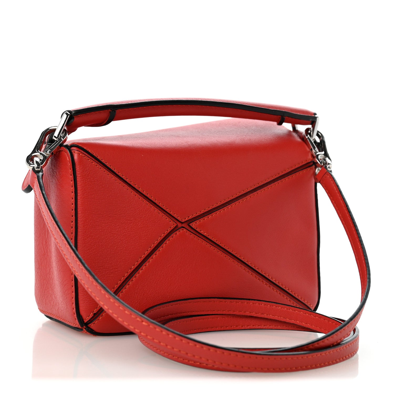 Loewe Calfskin Mini Puzzle Bag Pomodoro 2 of 11