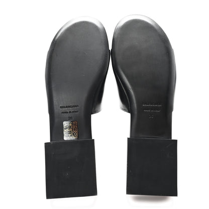 Balenciaga Nappa Soft Box Flat Sandals 36 Black White 6 of 10