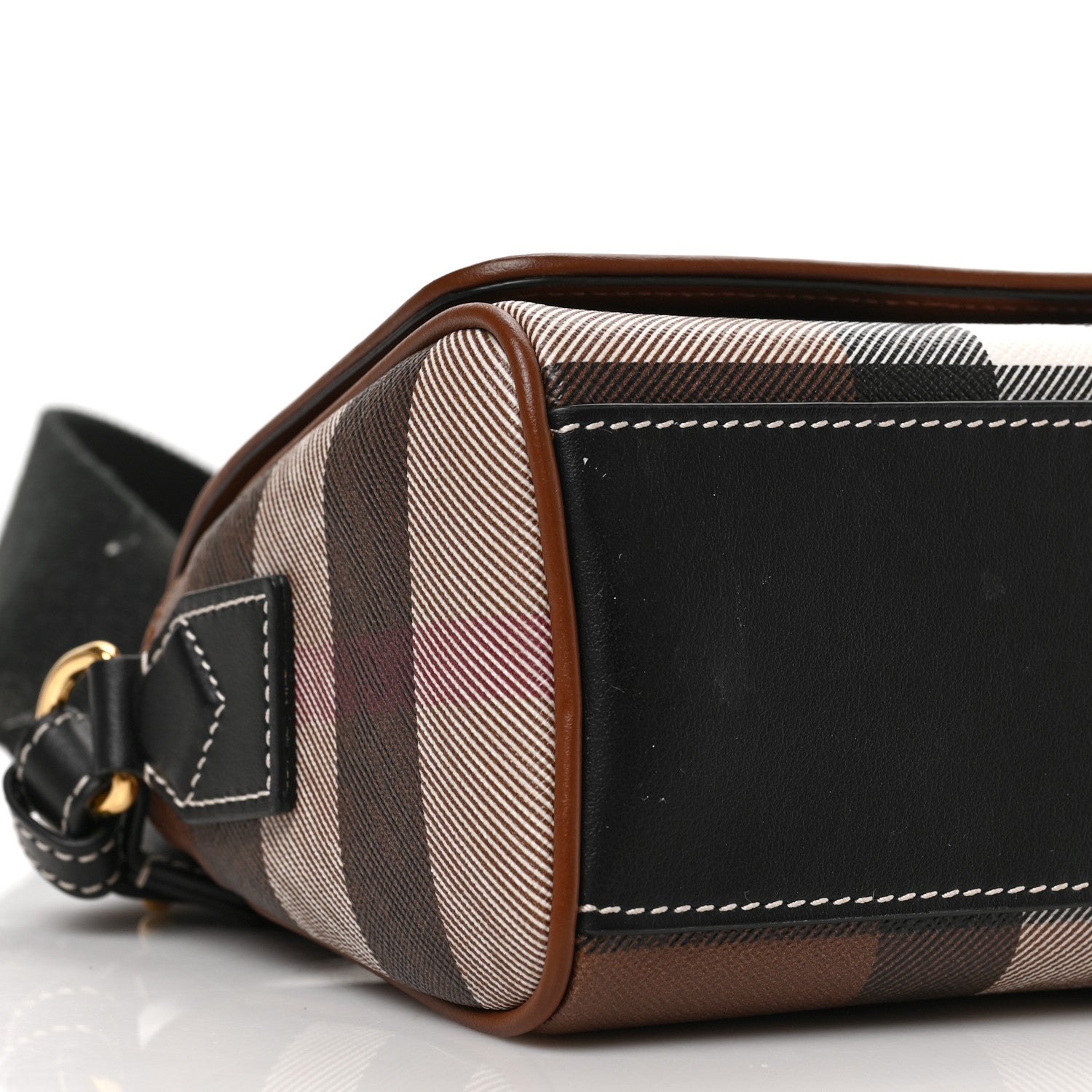 Burberry E-canvas Check Dorset Crossbody Dark Birch Brown 7 of 8