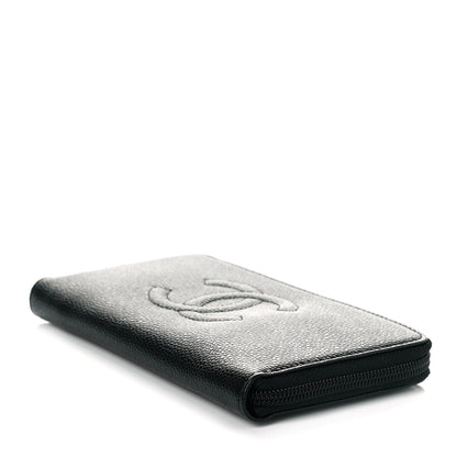 Chanel Caviar Large Timeless CC Zip Around Wallet Black 8 of 9