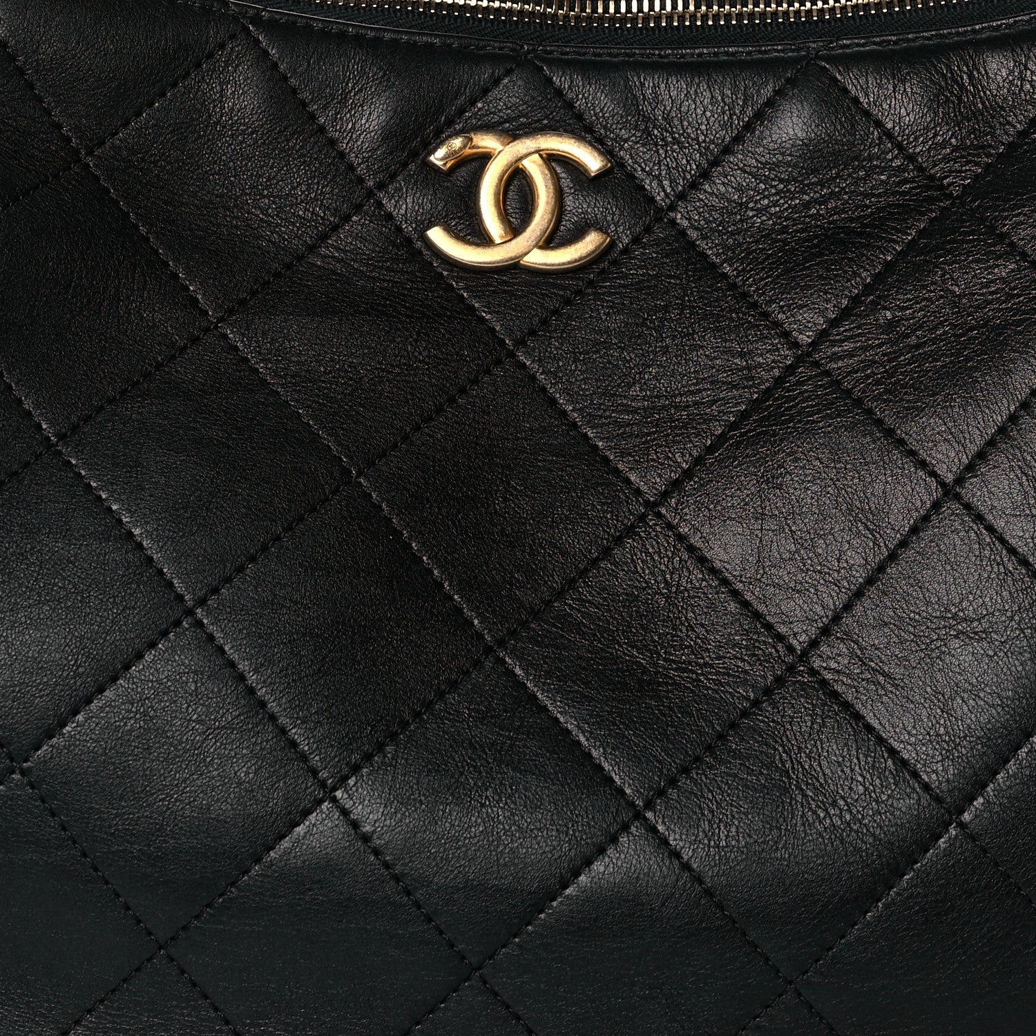 Chanel Lambskin Quilted Chain Around Hobo Black 7 of 9