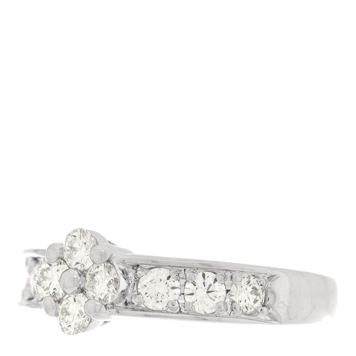 Parker & West by FASHIONPHILE Platinum Diamond .70ctw Flower Ring 53 6.5 3 of 10