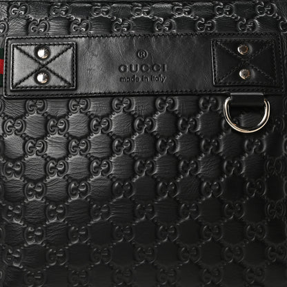 Gucci Guccissima Flat Messenger Bag Black 8 of 10
