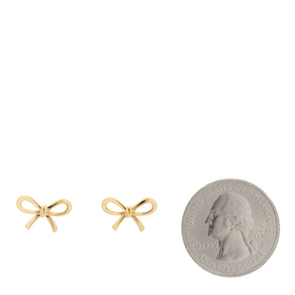 Tiffany 18K Yellow Gold Bow Earrings 2 of 4