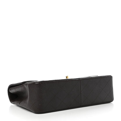 Chanel Caviar Quilted Jumbo Single Flap Dark Brown 4 of 11