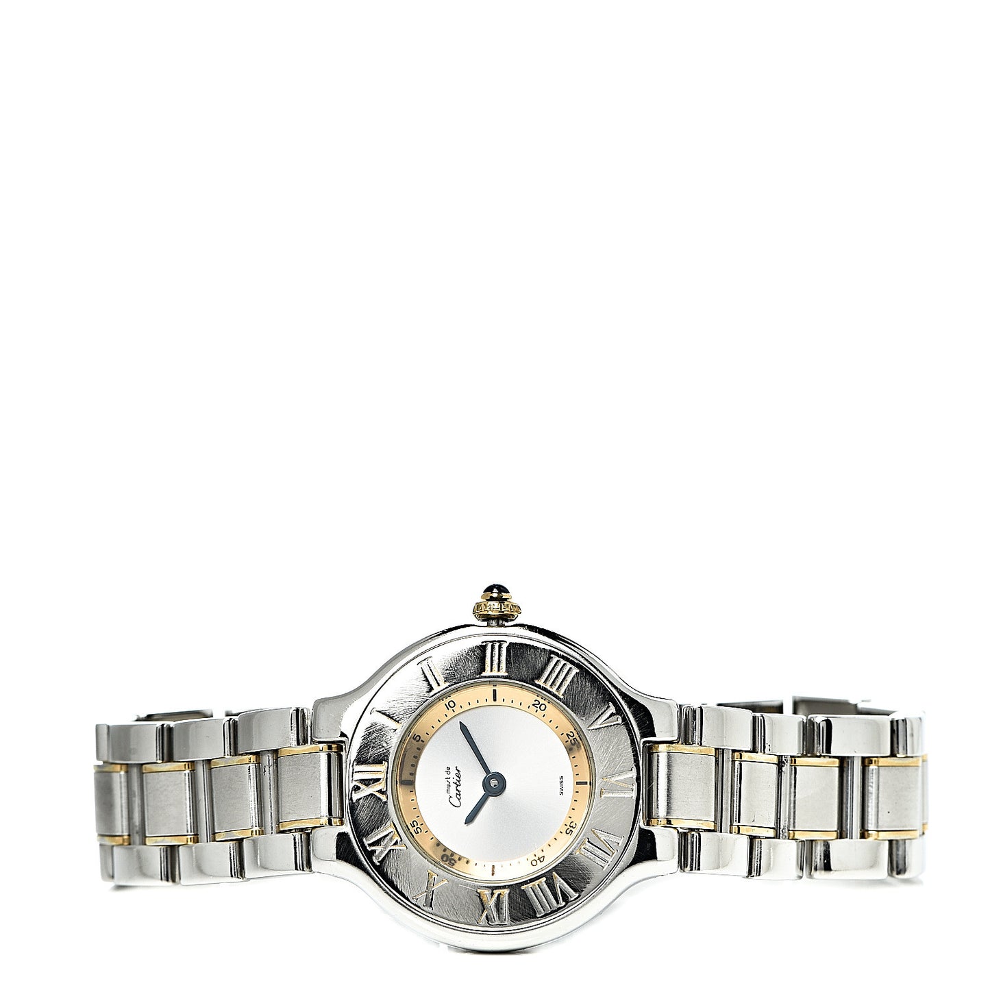 Stainless Steel 18K Yellow Gold 28mm Must De 21 Quartz Watch