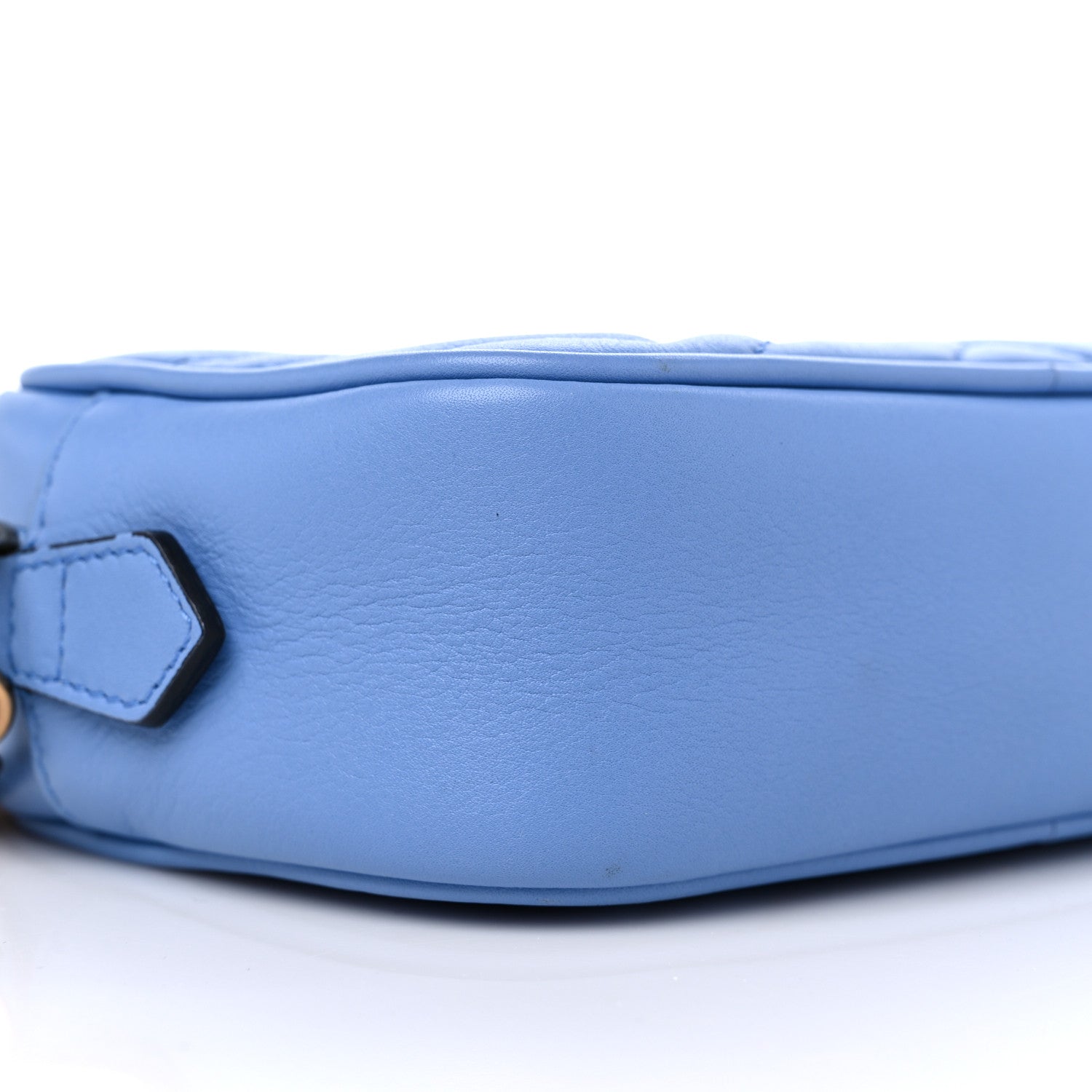 Gucci Calfskin Matelasse Mini GG Marmont Chain Shoulder Bag Clear Sky Blue 9 of 15