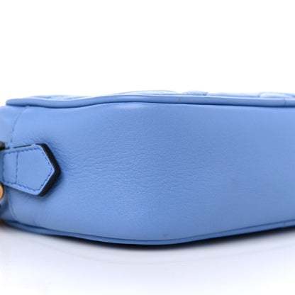 Gucci Calfskin Matelasse Mini GG Marmont Chain Shoulder Bag Clear Sky Blue 9 of 15