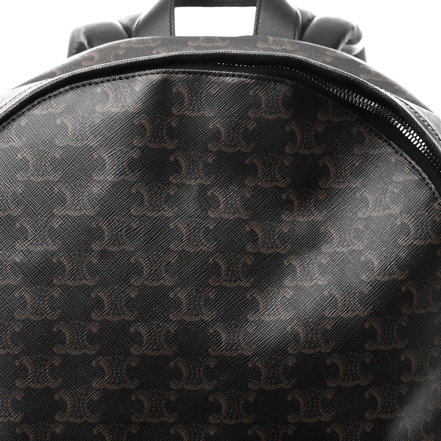 Celine Triomphe Canvas XL Calfskin Backpack Black 9 of 11