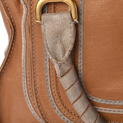 Chloe Metallic Calfskin Medium Marcie Satchel Brown 17 of 24