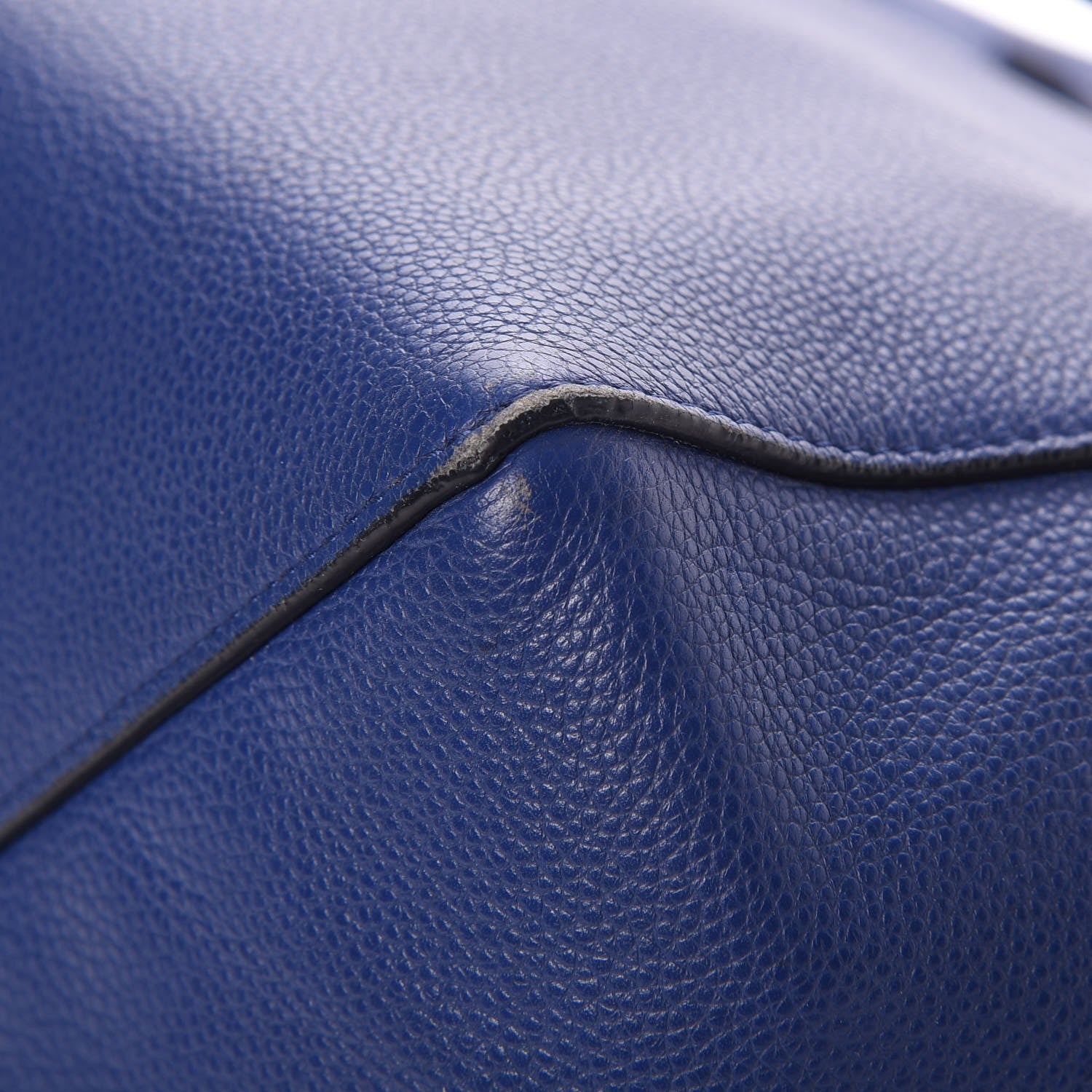 Celine Soft Grained Calfskin Small Belt Cabas Phantom Indigo 9 of 11