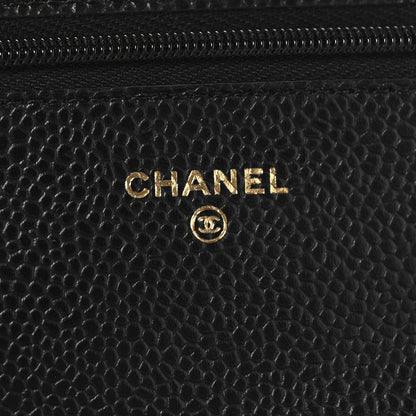 Chanel Caviar Quilted Wallet on Chain WOC Black 6 of 11