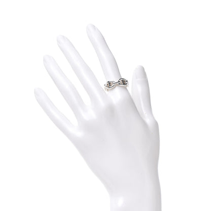 Hermes Sterling Silver PM Chaine d'Ancre Enchainee Band Ring 53 6.25 2 of 6