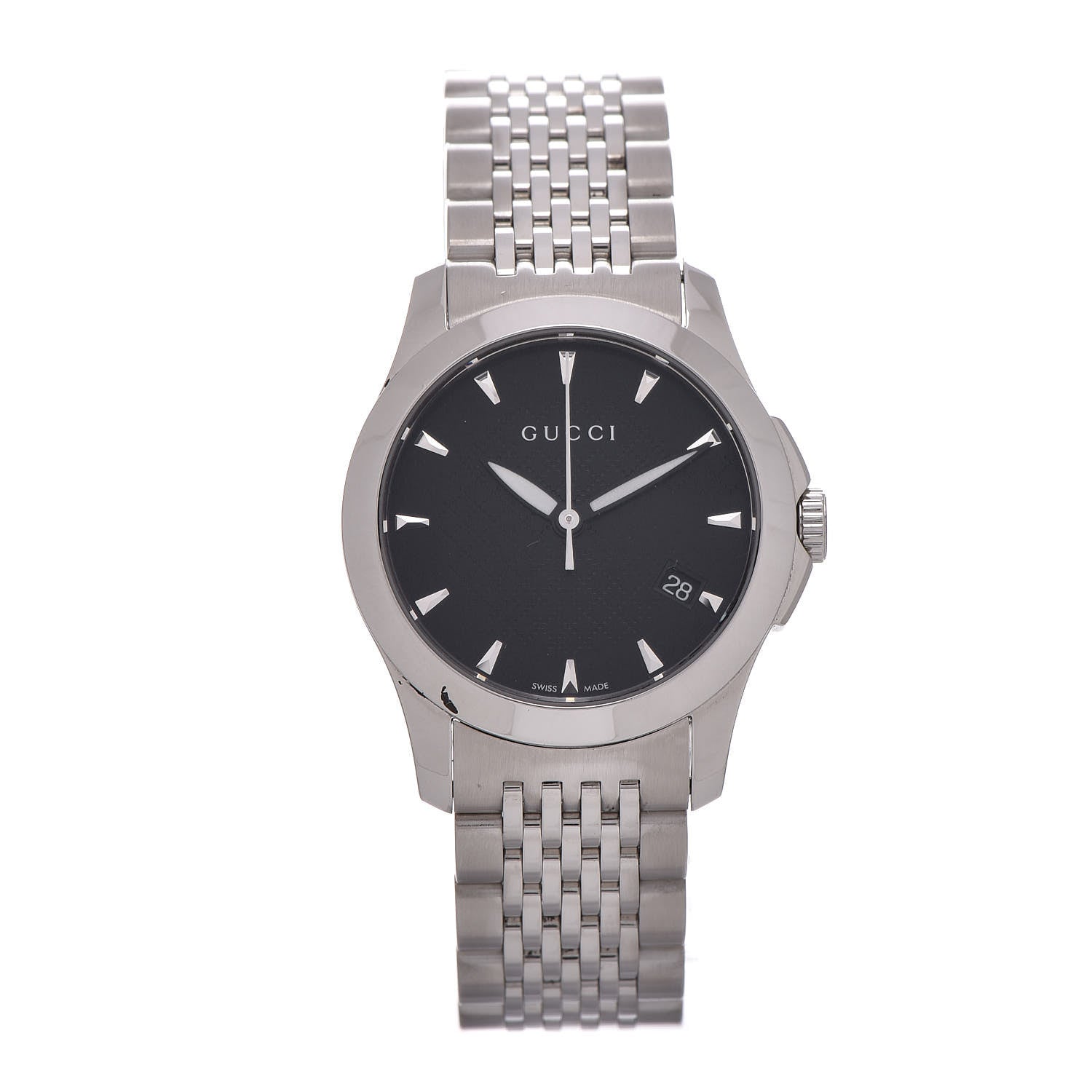 Gucci Stainless Steel 27mm G-Timeless Quartz Watch Black 1 of 7