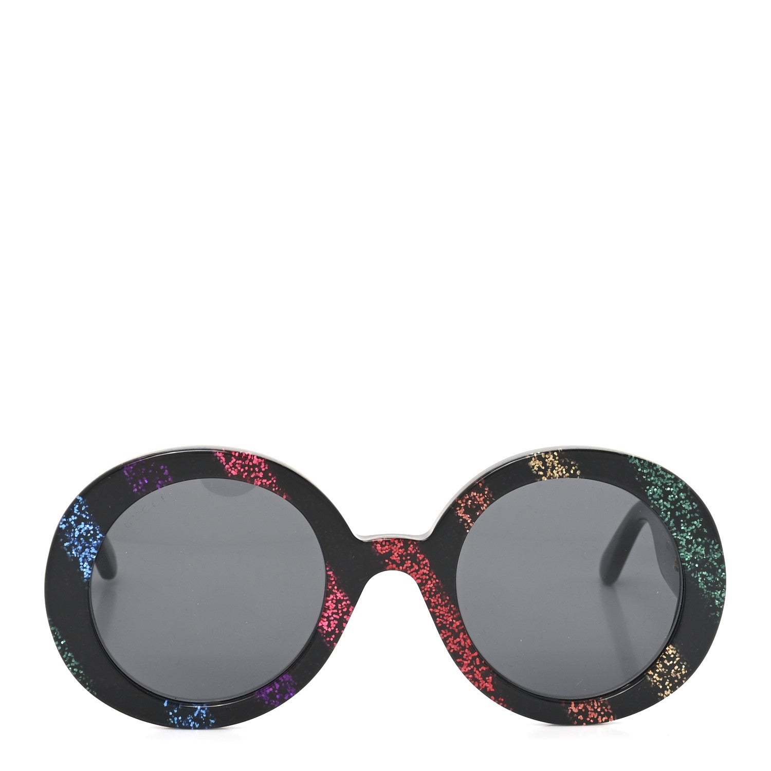 Gucci Acetate Round Glitter GG0319S Sunglasses Rainbow 2 of 7