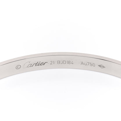 Cartier 18K White Gold LOVE Cuff Bracelet 21 4 of 5