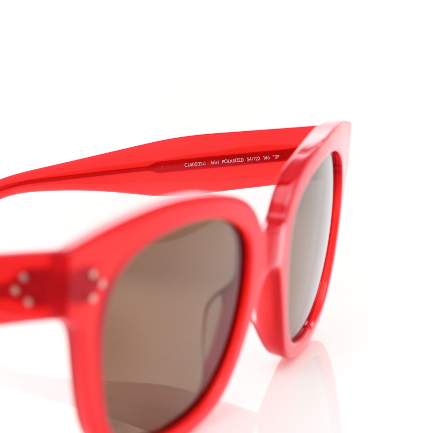 Celine Polarized Square Sunglasses CL40002U Milky Red 6 of 6