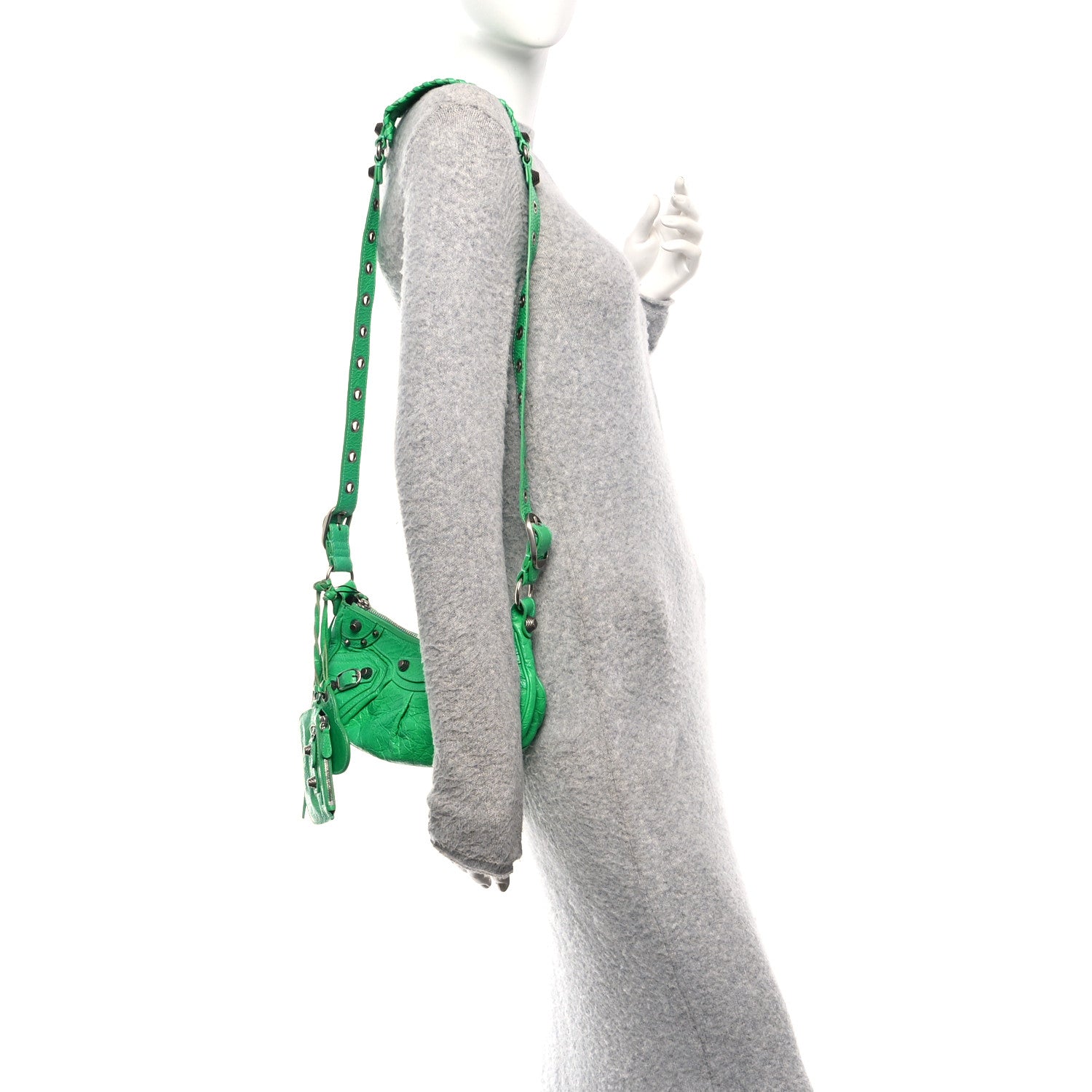 Balenciaga Agneau Arena Le Cagole Shoulder Bag XS Vivid Green 2 of 11