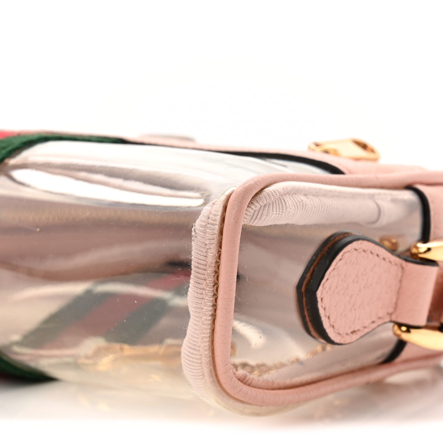 Gucci Vinyl Web Mini Ophidia Transparent Shoulder Bag Perfect Pink 28 of 28
