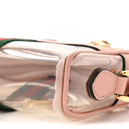 Gucci Vinyl Web Mini Ophidia Transparent Shoulder Bag Perfect Pink 28 of 28