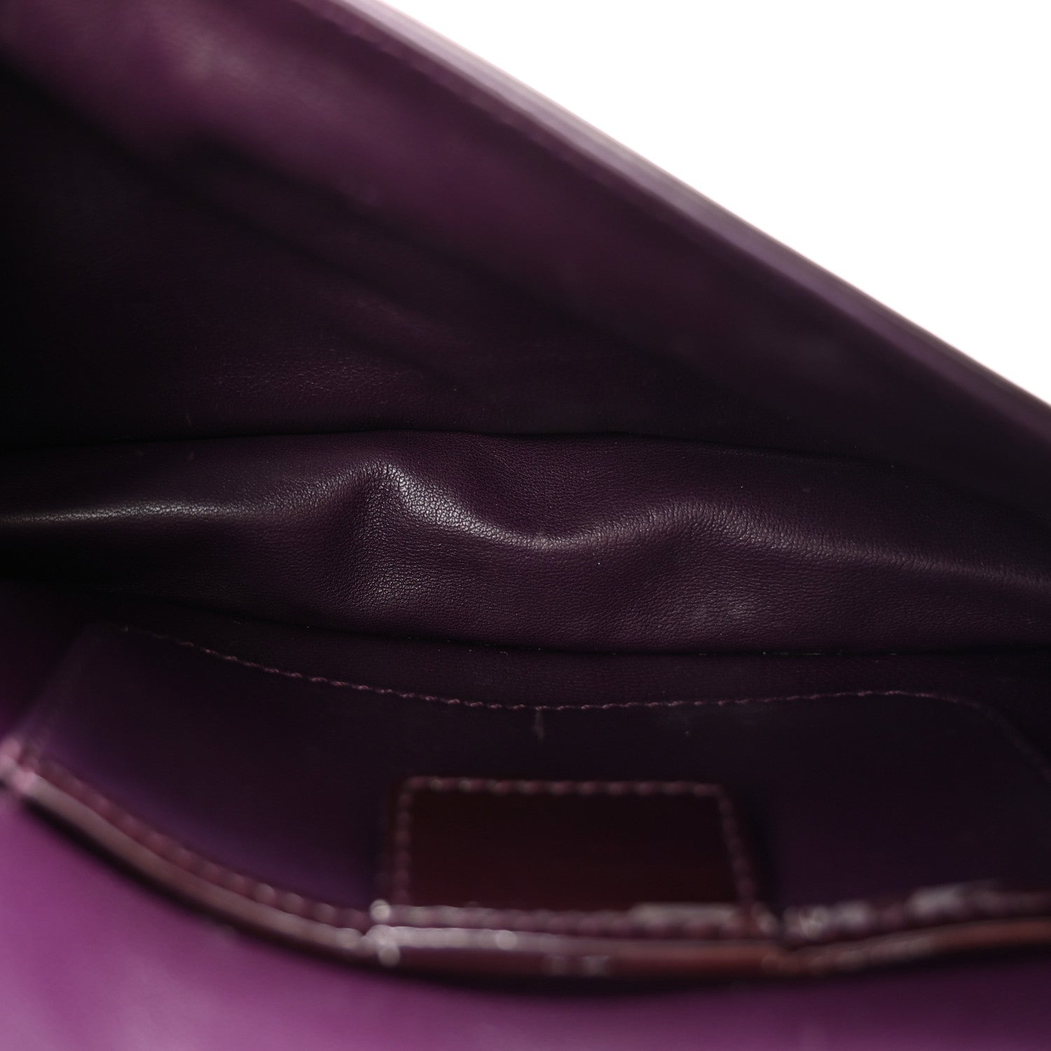 Christian Dior Patent Cannage Lady Dior Chain Wallet Purple 5 of 10