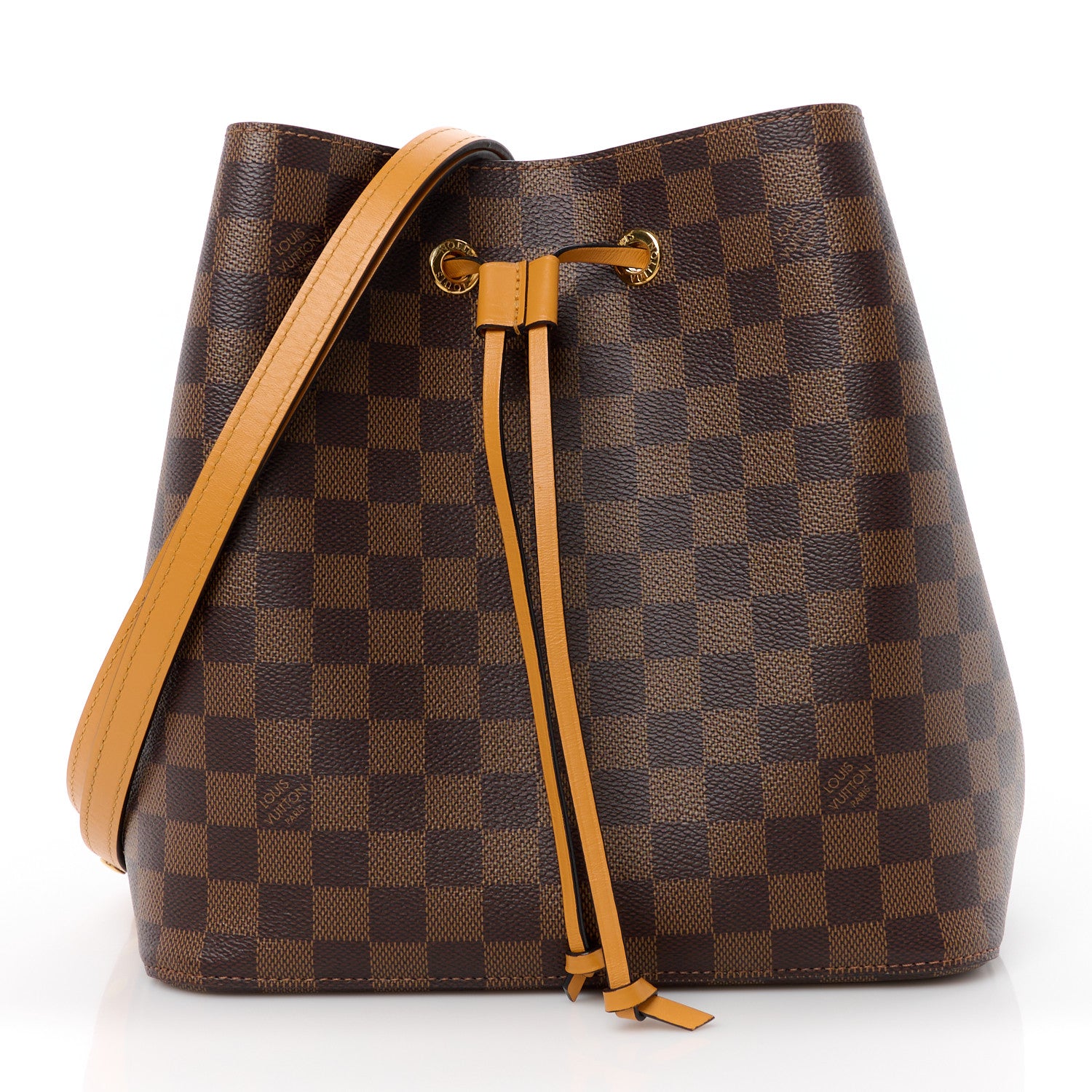 Louis Vuitton Damier Ebene Neonoe MM Safran 1 of 10