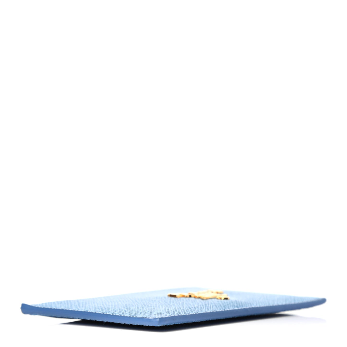 Saffiano Vernice Metal Card Case Blue
