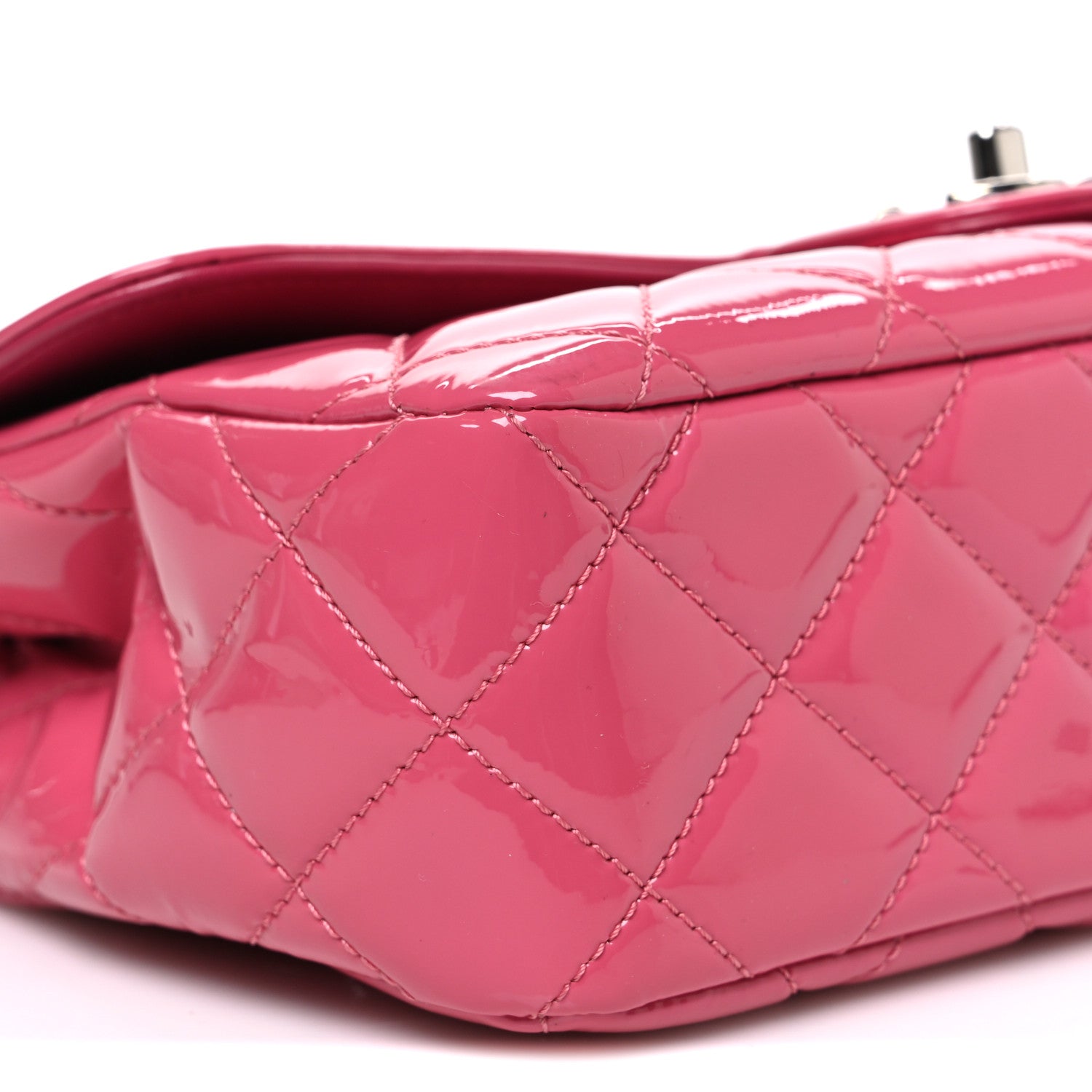 Chanel Patent Quilted Large Coco Shine Flap Pink 9 of 10