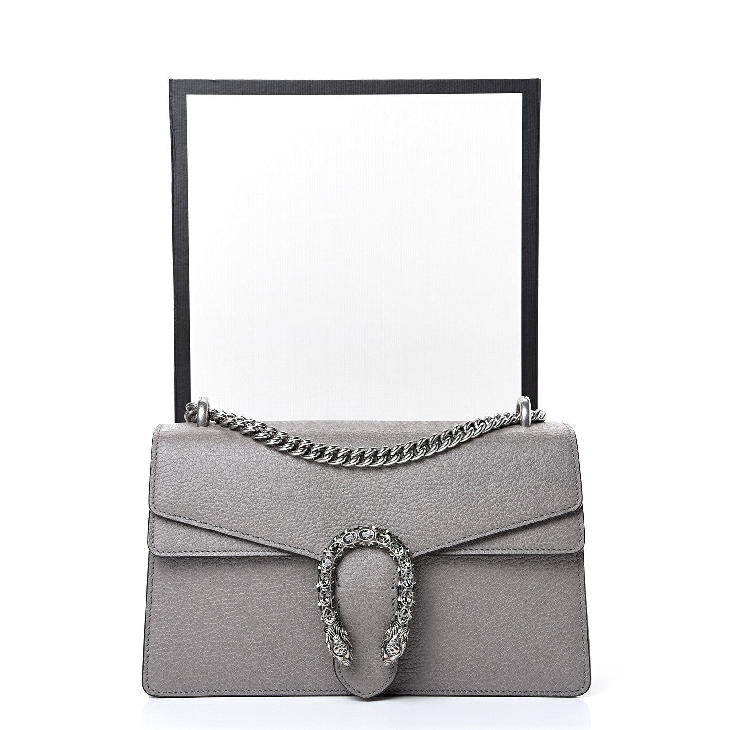 Gucci Pebbled Calfskin Small Dionysus Shoulder Bag Dusty Grey 10 of 10